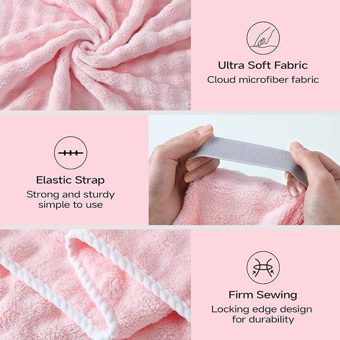 REDKISS 3 Pack Extra Large Microfiber Hair Towels - Image 6