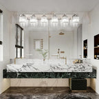 Aipsun Brushed Nickel Bathroom Light Fixtures 6 Light Vanity Lighting Fixture - Image 2