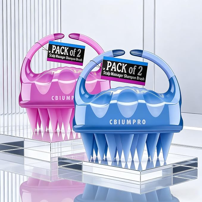 Cbiumpro 2-Pack Scalp Massager Shampoo Brush, Ultra Soft Silicone Scalp - Image 2