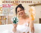 2 Pack African Net Sponge Exfoliating Body Scrubber Bath Sponge - Image 3