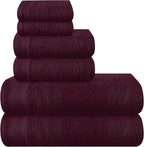 Ultra Soft 6 Pack Cotton Towel Set, Contains 2 Bath Towels 28x55 inch, 2 Hand by Unknown