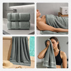 REDKISS 100% Cotton Bath Towels Set of 2, Extra Large Bath Sheets 35 X 70 Inches - Image 7