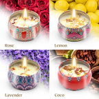 Scented Candles Gift Set for Women 4 Pack Soy Wax Candles - Image 3