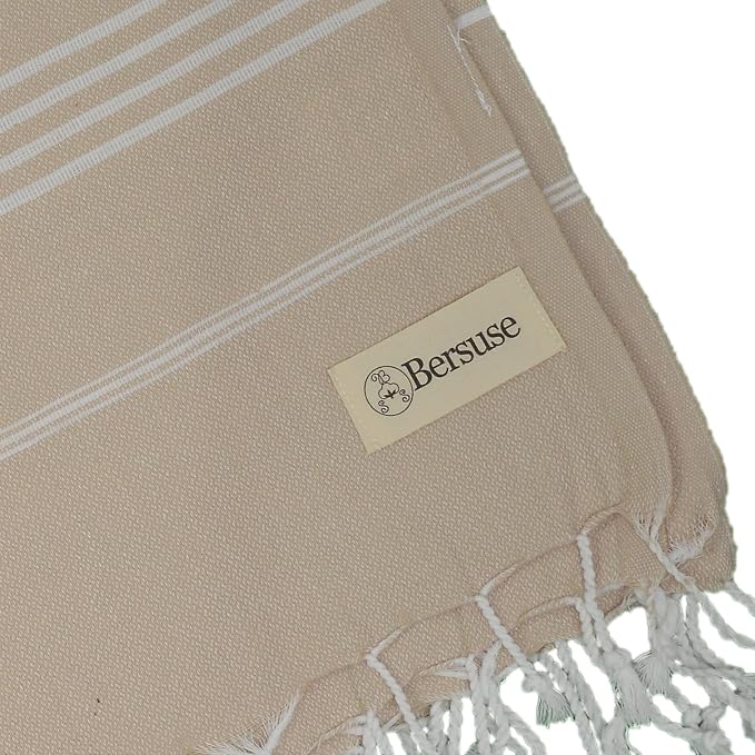 Bersuse Towels Anatolia XL Beach Blanket Throw Blanket Turkish Towel 100% - Image 6
