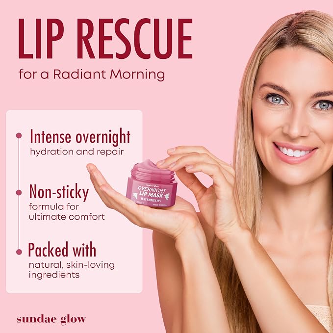 Lip Mask with Watermelon – Overnight Lip Repair, Intense Hydration & Smoothing - Image 2