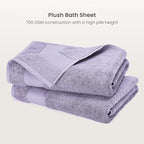 BIOWEAVES 100% Organic Cotton Bath Sheet Set of 2 | Soft Oversized Bath Towels - Image 2