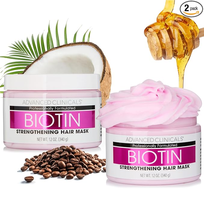 Advanced Clinicals Biotin Hair Treatment Anti-Breakage Repair Hair Mask. by AdvancedClinicals
