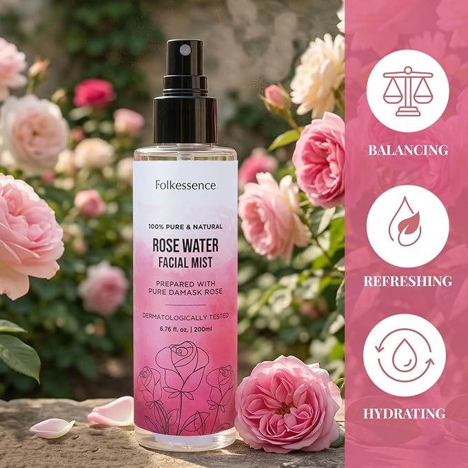 Folkulture Rose Water Spray for Face - Image 4