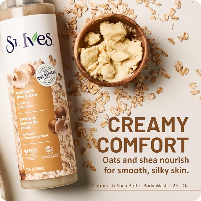 St. Ives Oatmeal & Shea Butter Body Wash | Moisturizing Body Wash - Image 2