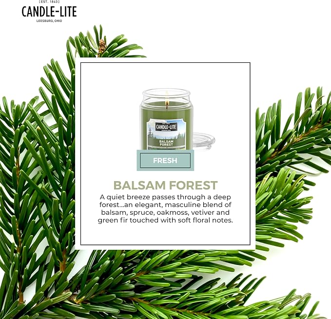 Candle-lite Fall Scented Candles, Balsam Forest Fragrance, 18 oz Jar, Proudly - Image 5