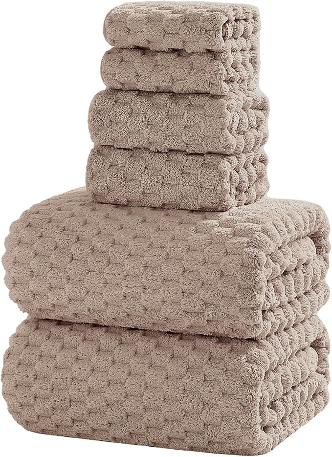 Extra Large Bath Towel Set of 6, Oversized Bath Sheet Super Soft Highly by NALIVO