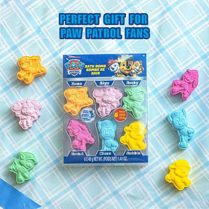Paw Patrol 6 Pack Cucumber Melon Scented Bath Bombs Character Molded Bath Bombs - Image 8