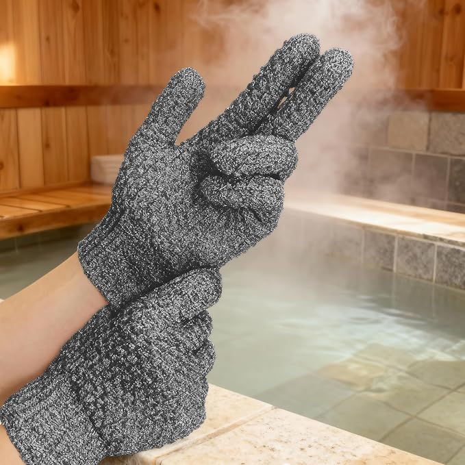 Evridwear Exfoliating Dual Texture Bath Gloves - Image 6