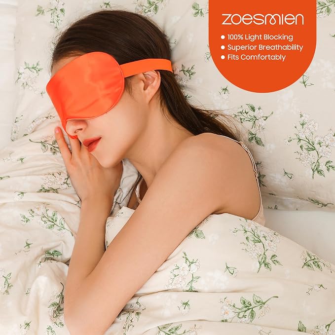 Sleep Mask 100% Mulberry Silk for Light Blocking, ZOESMIEN Eye Mask for Women - Image 5