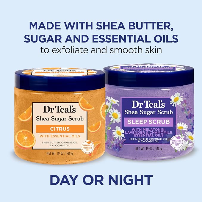 Dr Teal's Shea Sugar Body Scrub, Daytime/Nighttime - Image 2