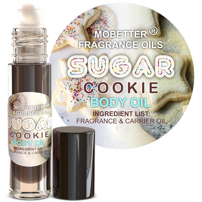 MOBETTER FRAGRANCE OILS Sugar Cookie Perfume Body Oil, Long Lasting, Travel by MOBETTERFRAGRANCEOILS