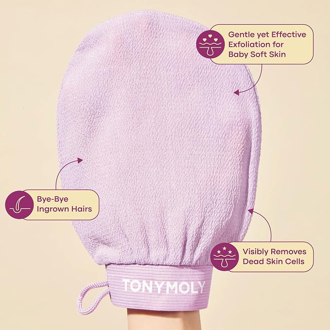 Plum Bum K-Spa Exfoliating Glove – Korean Spa-Inspired Body Scrub Mitt - Image 2