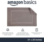 Amazon Basics Banded Bathroom Bath Rug Mat, Machine Washable, 100% Cotton - Image 3