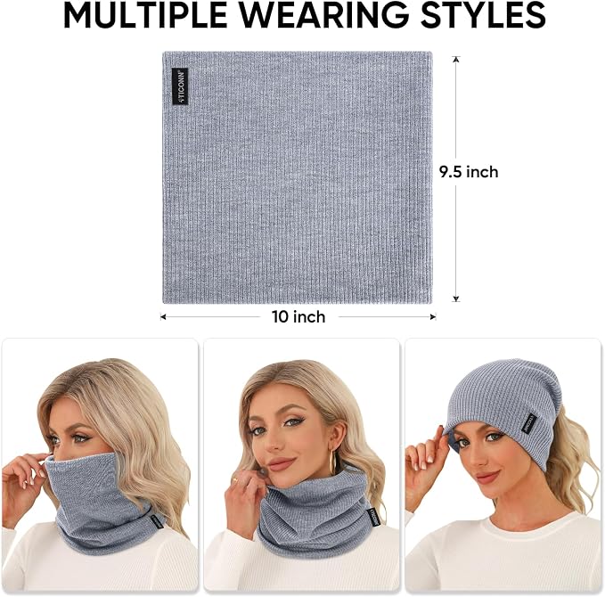TICONN Neck Gaiter Face Cover Scarf, Neck Warmer Breathable Sun & Wind-proof - Image 3