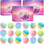 Bath Bombs Salt Balls, 18 Natural Handmade Bath Bomb Kit, Organic Bathbombs by Unknown