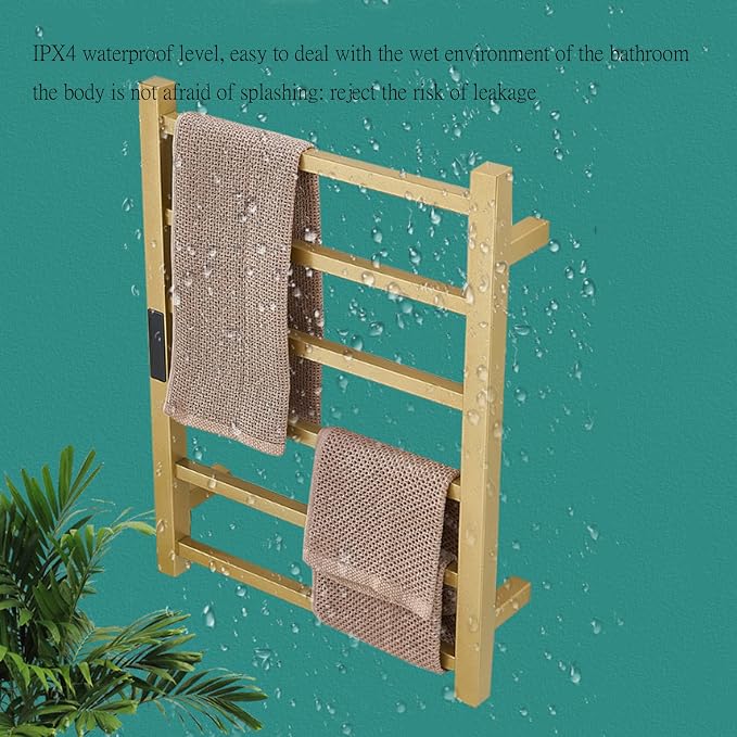 Electric Heated Towel Warmer Rack Gold Bathroom Accessories, - Image 6
