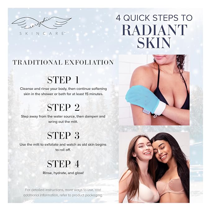 Seraphic Skincare Winter Glow Premium Exfoliating Mitt - Image 4