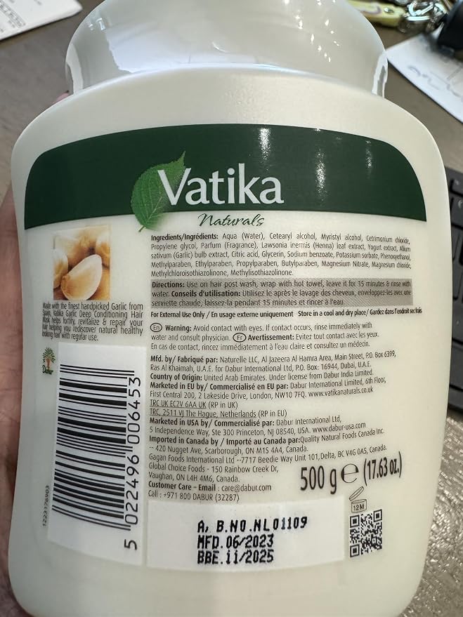 Dabur Vatika Naturals Garlic Hair Mask Treatment Cream, 500 Gram - Image 9