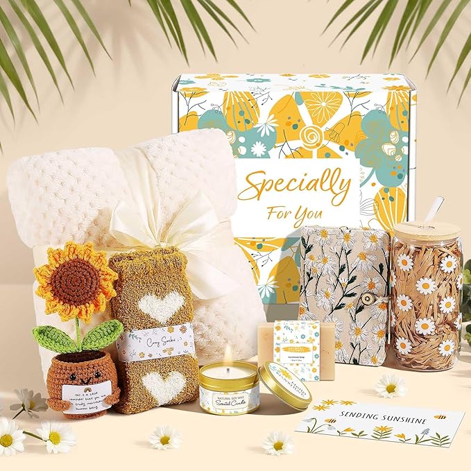 Self Care Gifts for Women Gift Baskets，Sending Sunshine Thinking of You Care - Image 2