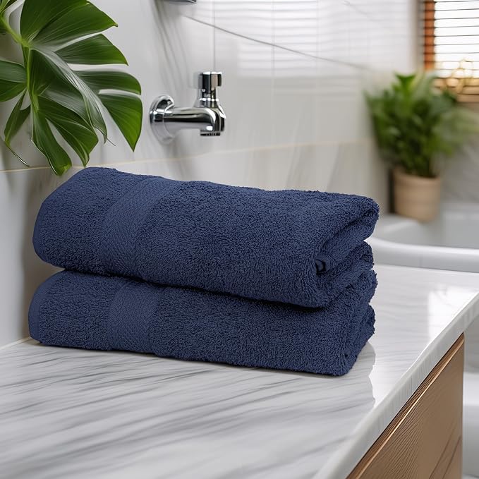 Commercial Bulk Pack of 12 Bath Towels – 100% Cotton Terry 24" x 48" – Ideal - Image 4