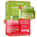 Lip Mask & Scrub – Apple, Cherry & Mint – Hydrates, Exfoliates, Repairs Dry & by Unknown