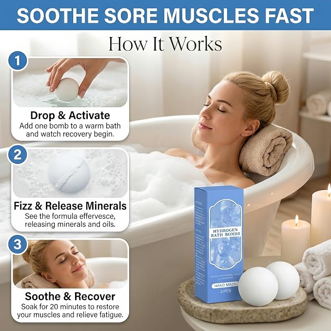 Magnesium Bath Bombs – Epsom Salt & Hydrogen Water Soak - Image 6