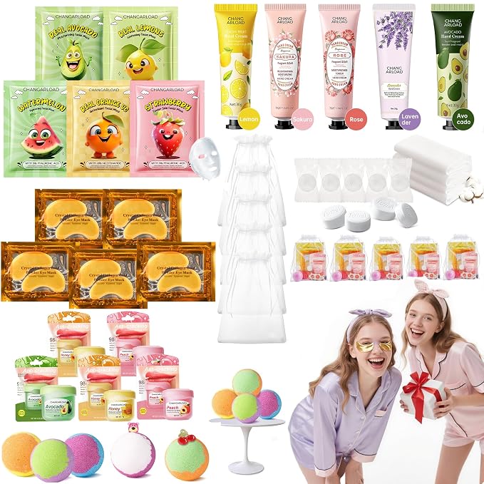 35 Pcs Spa Party Supplies for 5 – Spa Gifts for Women, Girls & Kids | Spa Set by CHANGARLOAD