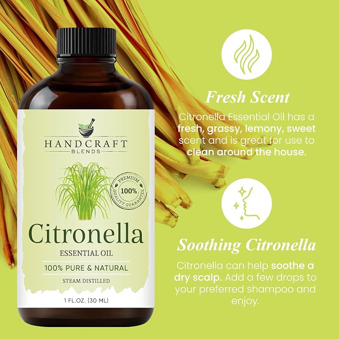 Handcraft Blends Citronella Essential Oil – 1 Fl Oz – 100% Pure and Natural – - Image 4