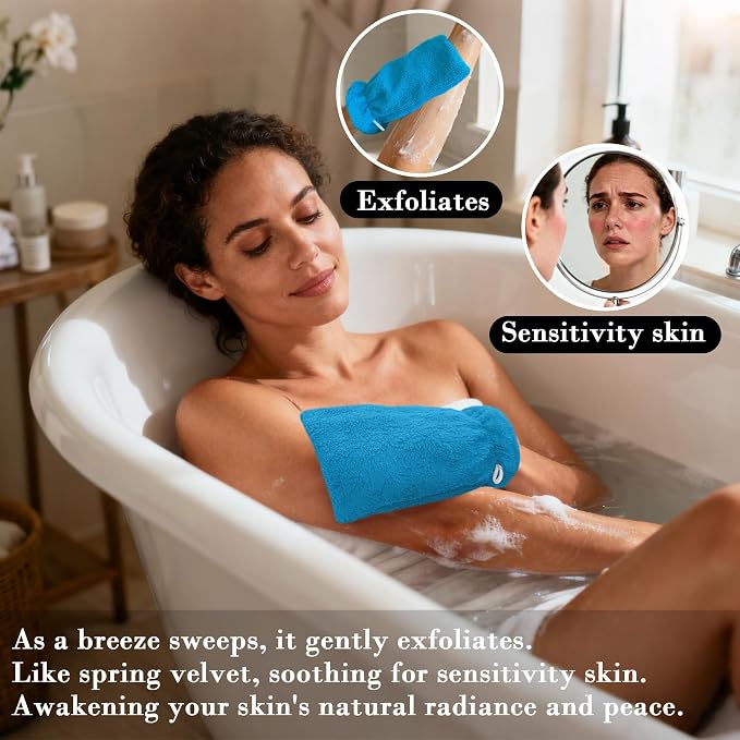 VOOVA & MOVAS Wash Mitts for Body 6-Pack, 100% Cotton Soft Absorbent Wash Cloths - Image 5
