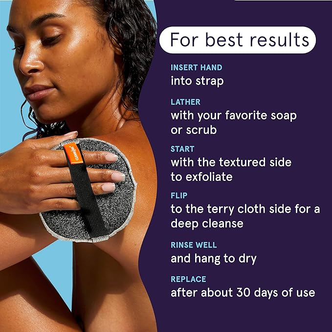 Cleanlogic Detoxify Purifying Charcoal Infused Exfoliating Body Scrubber - Image 4