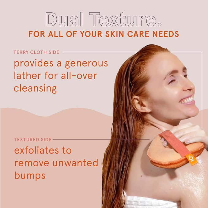 Cleanlogic Bath and Body Exfoliating Body Scrubber, Dual-Texture Round - Image 5
