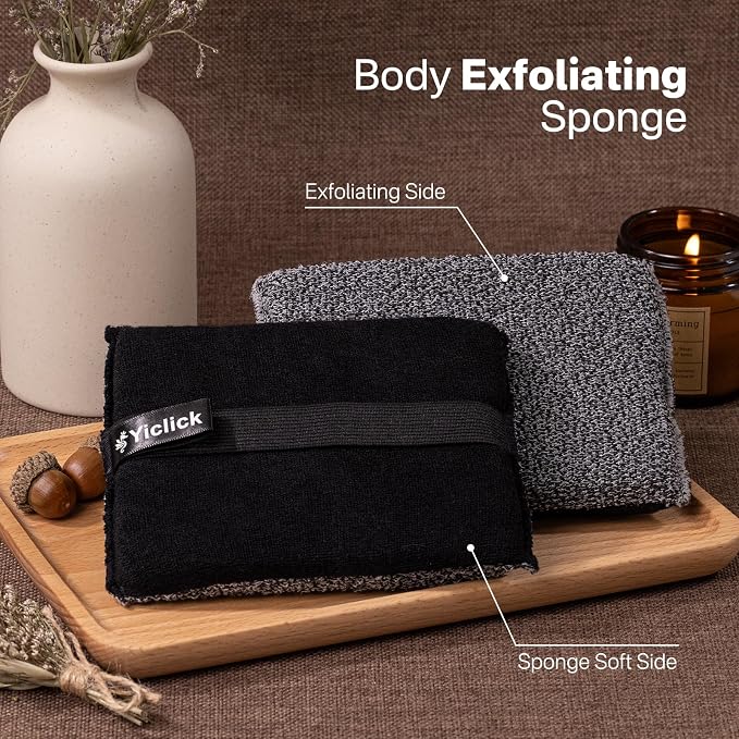 Yiclick Exfoliating Body Scrubber, Body Exfoliator Scrubber, Exfoliating Sponge - Image 2