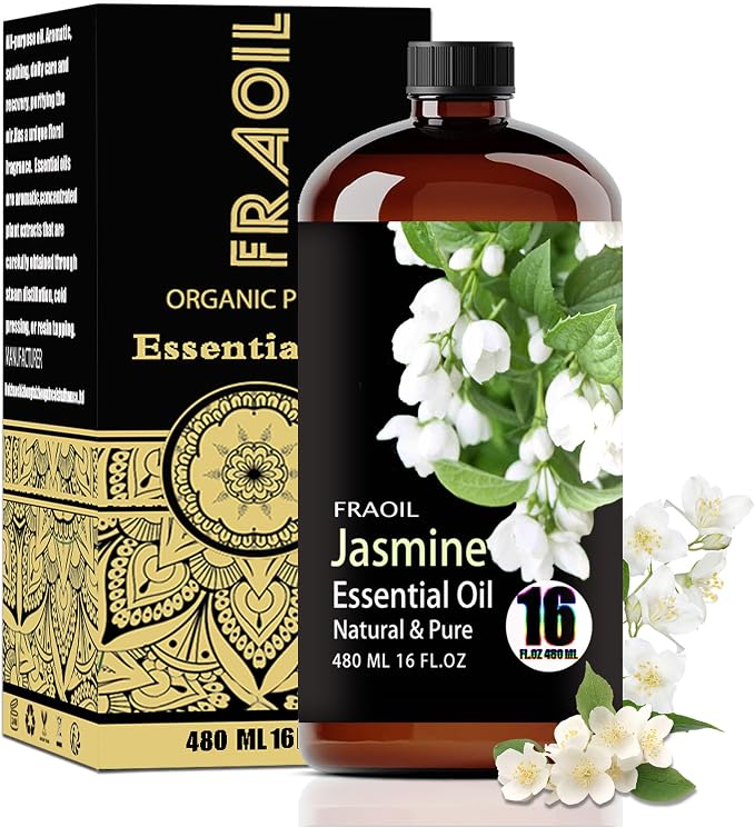 Jasmine Essential Oil, Jasmine Oil 16 Fl Oz 480 ML by FRAOILESSENTIALOIL