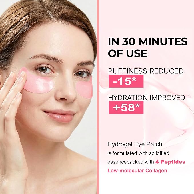 60 PCS Peptides Collagen Hydrogel Eye Patch | Gel Eye Patches - Image 2