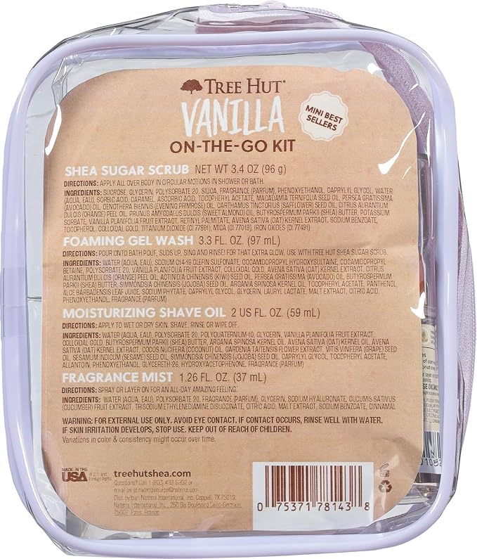 Tree Hut Mini Vanilla Everything Shower Gift Set, Mothers Day Gifts, - Image 3