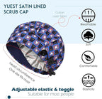 2 Pack Satin Lined Bouffant Scrub Caps - Image 2