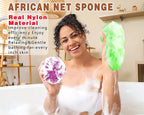 2 Pack African Net Sponge Exfoliating Body Scrubber Bath Sponge - Image 3