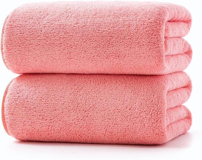 Lumimi Towels 2 Piece Soft Microfiber Bath Towel Set Salon Gym Yoga Travel by Lumimi