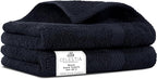 100% Cotton Hand Towel Set of 2, Sustainable, Highly Absorbent, Quick Drying by VillaCelestia