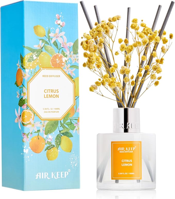 Airkeep Reed Diffuser Set, 3.38 fl oz by Airkeep