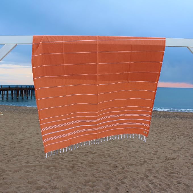 Bersuse Towels Anatolia XL Beach Blanket Throw Blanket Turkish Towel 100% - Image 7