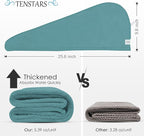 TENSTARS 5 Pack Thicken Microfiber Hair Towel Wrap - Image 2