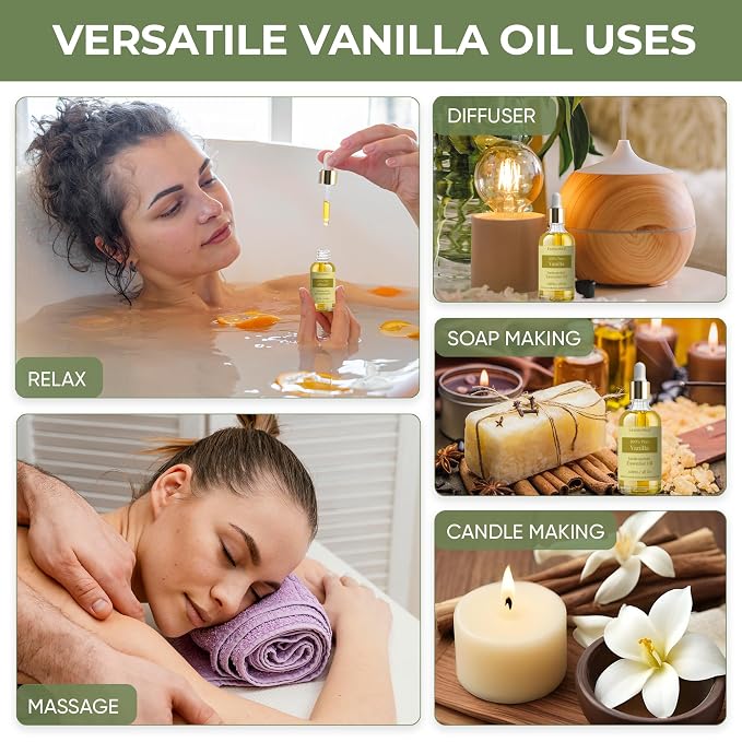 Vanilla Essential Oil for Diffuser 4oz - Image 2