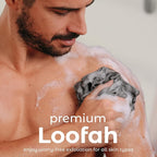 MainBasics Charcoal Infused Bath Shower Loofah Sponge Pouf Body Wash Scrubber - Image 2