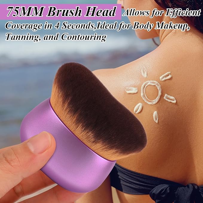 75MM Extra Large Self Tanner Kabuki Makeup Brush – Ultra Soft Dense Vegan - Image 5
